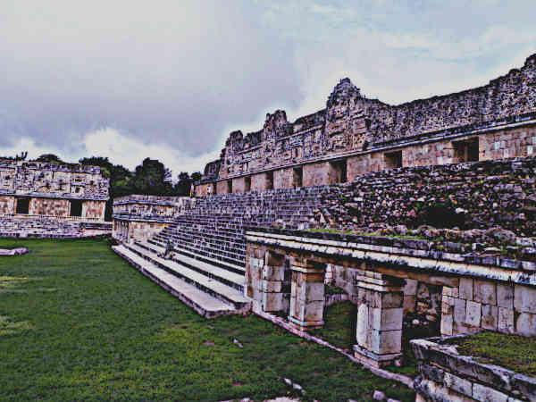 Nunnery Quadrangle Buildings Mayan Ruins